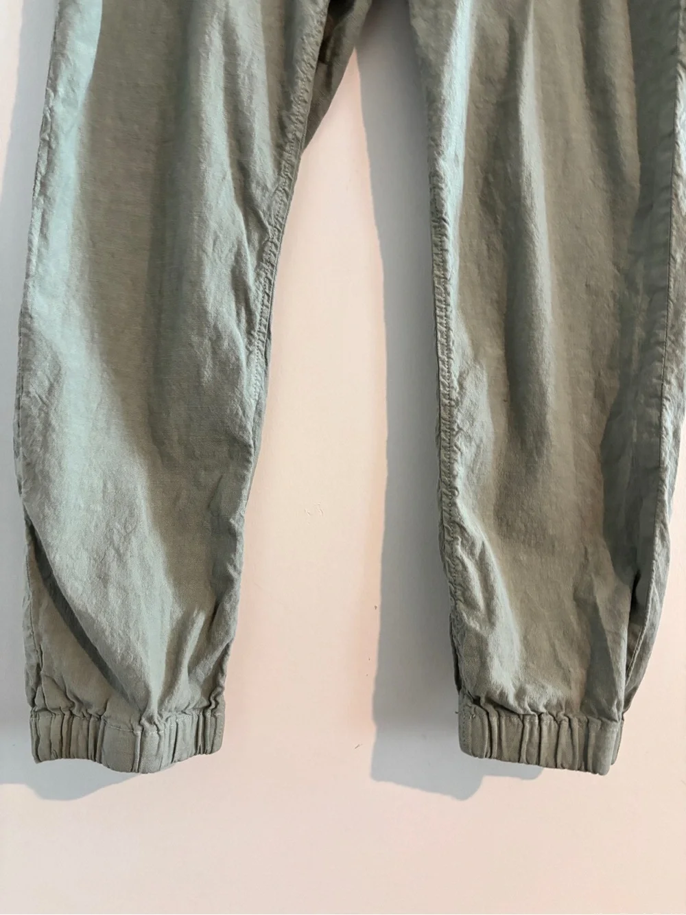 Frank & Eileen Jameson Utility Joggers sage color, tapered ankle Size 10